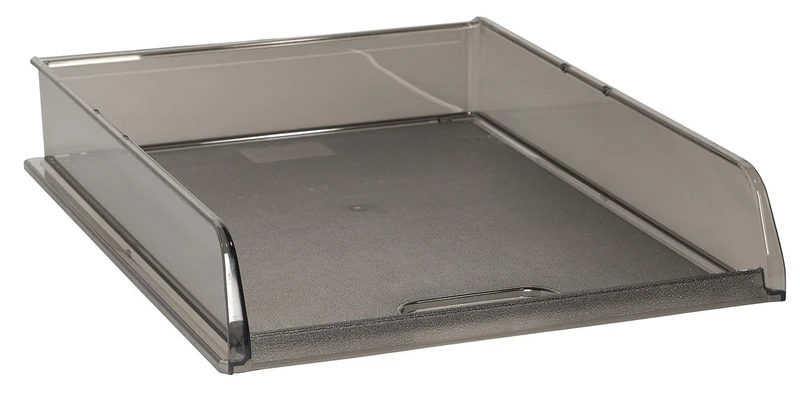 Exacompta - Ref. 10027D - set of 6 B4 letter trays - dimensions 35.4x27.2x6.4 cm - for B4 format documents - folders or folders - translucent gray color