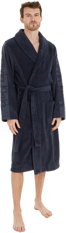 Calvin Klein Men's Robe Dressing Gown, Blue (Blue Shadow 8sb), Medium (Manufacturer size: S-M) - Image 1