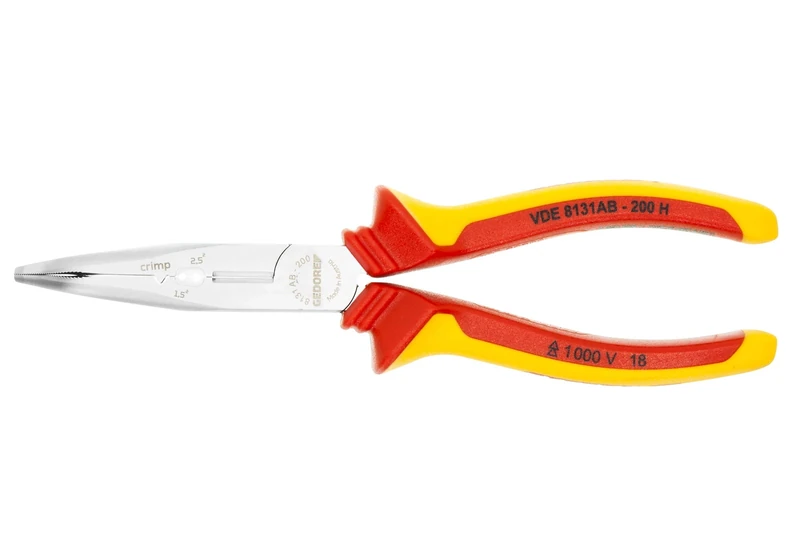 GEDORE VDE Alicates multiuso de 200 mm de ángulo de aislamiento de la vaina.