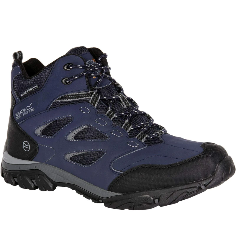 Regatta Mens Holcombe IEP Waterproof Walking Shoes Navy/Granite 12 UK