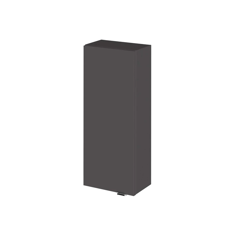 Hudson Reed OFF951 Fusion Modern Bathroom Wall Hung Cabinet with 1 Soft Close Door, 715mm x 300mm x 182mm, Gloss Grey