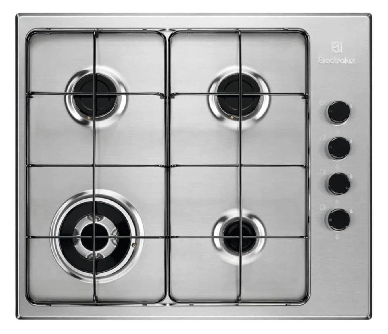 Electrolux egs6414 X Built-in Gas Hob Stainless Steel Hob – Plate (Built-in, Gas Hob, Stainless Steel, Stainless Steel, Enamel, Round)