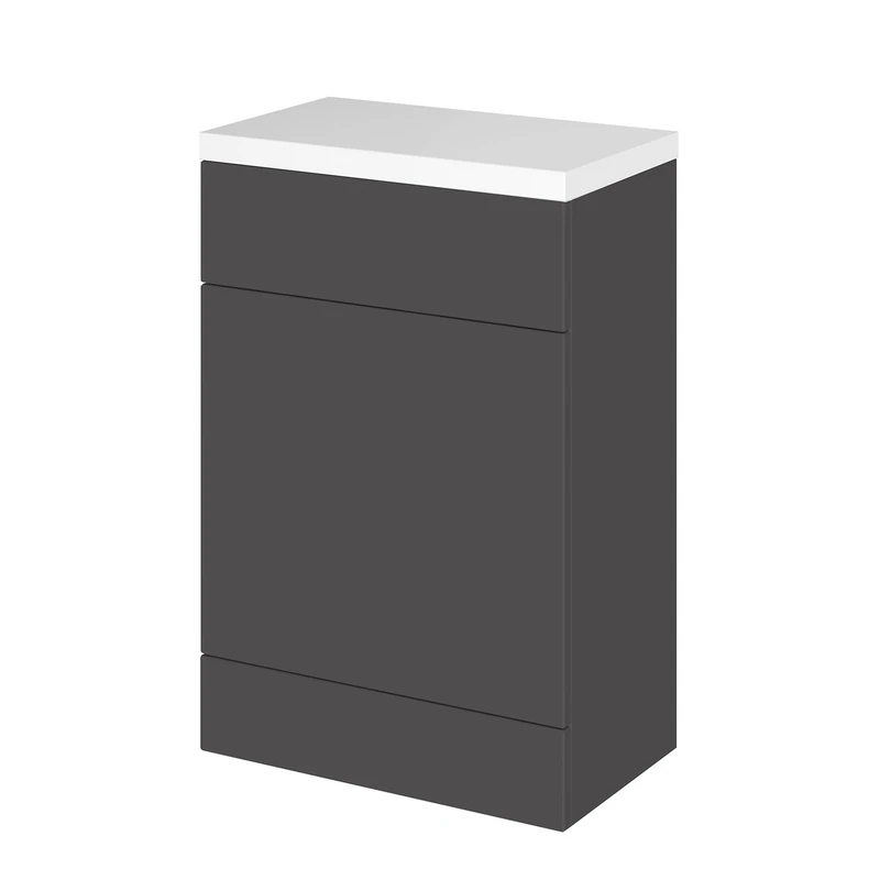 Hudson Reed CBI920 WC Unit & Top Furniture Combinations, Gloss Grey, 600mm