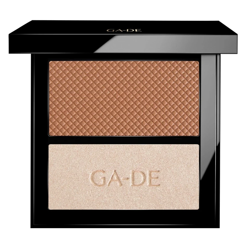 GA-DE Velveteen Blush and Shimmer Duet, 12 - Formulated with Micronized Pearls and Pigments for Sculpting Face and Décolleté - Paraben-Free - 0.26 oz