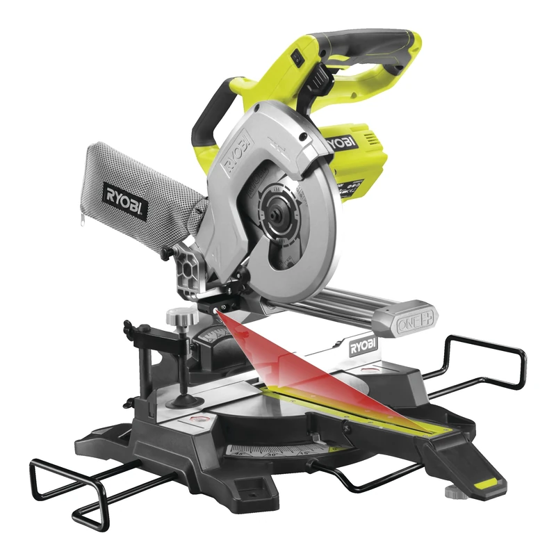 Ryobi R18MS216-0 One+ Cordless Mitre Saw, 18 V, Hyper Green