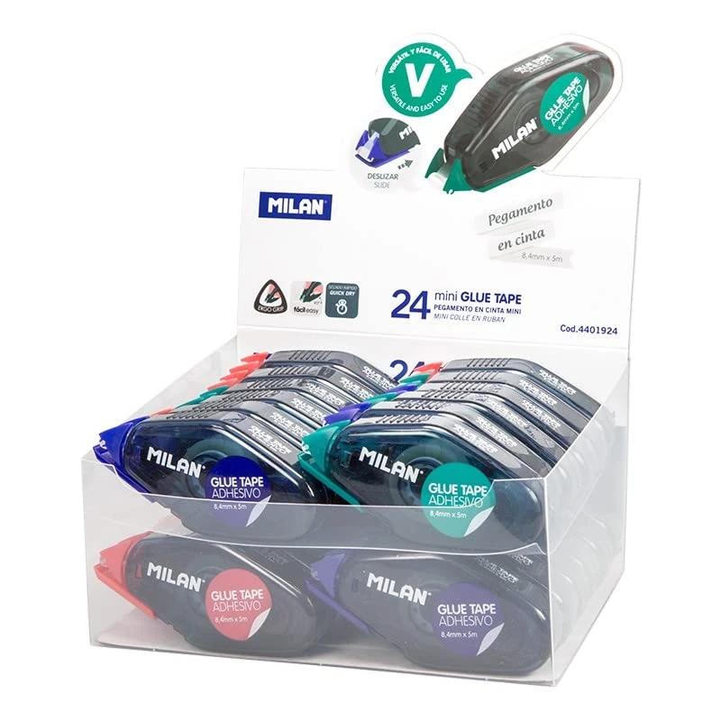 Expositor 24 cintas de pegamento mini Glue Tape 8,4mm x 5m - Image 1