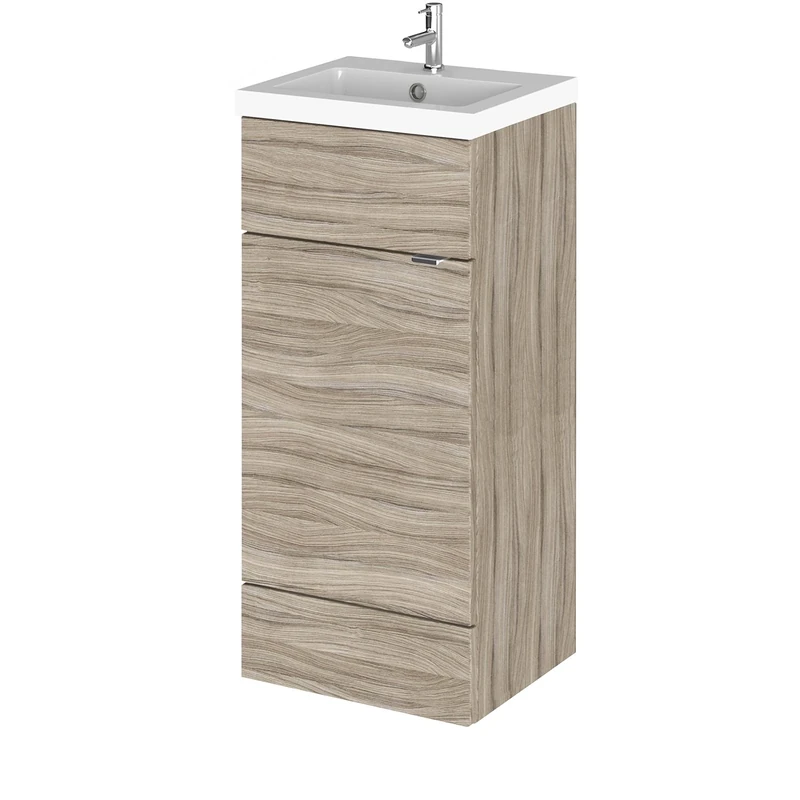 Hudson Reed CBI223 Combinations Basin Vanity Units, Driftwood, 400mm - Image 1
