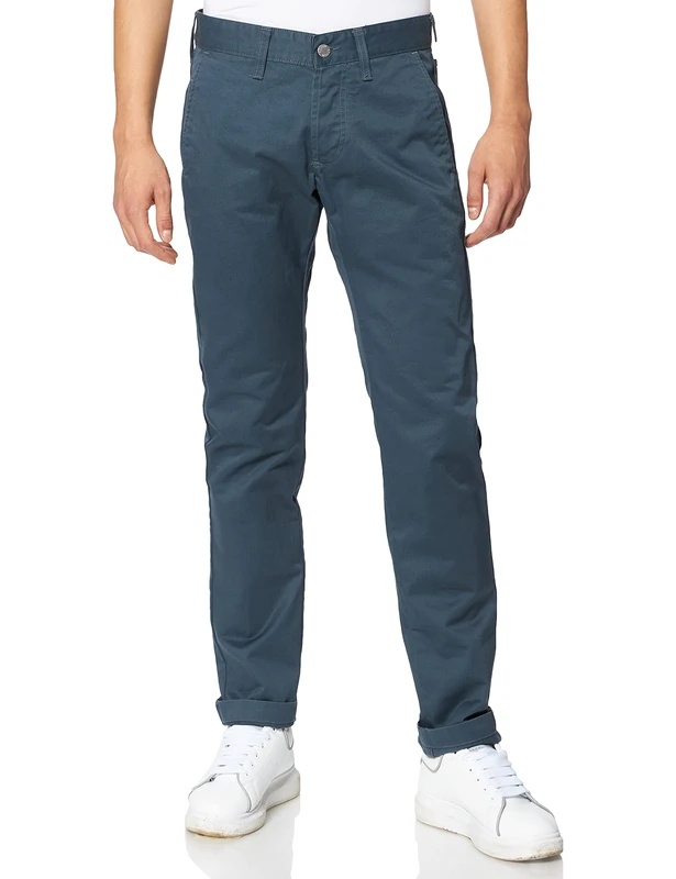 EDWIN Men's 55 Chino Trousers, Grey (Rinsed DSL02), W28/L33 (Size:28x33)