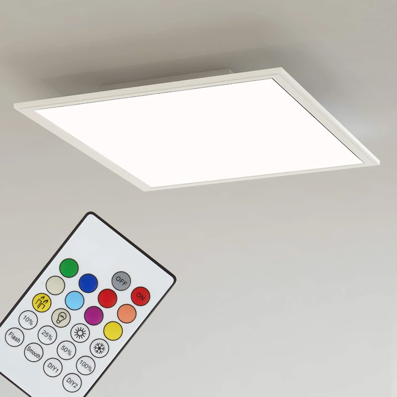 BRILONER Leuchten LED Ceiling Light Panel, Recessed Light, 18 W, Dimmable, Colour Temperature Control, App Control, Bluetooth, Square, White, 29.5 cm, 29.5 x 29.5 cm