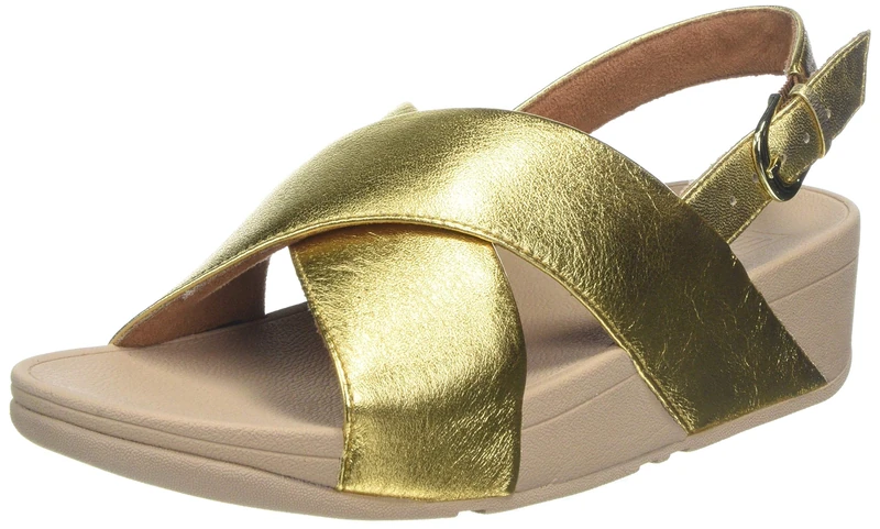 Fitflop LULU SANDAL - LEATHER, Women’s Open Toe Sandals, Gold (Artisan Gold 667), 5.5 UK (38.5 EU)