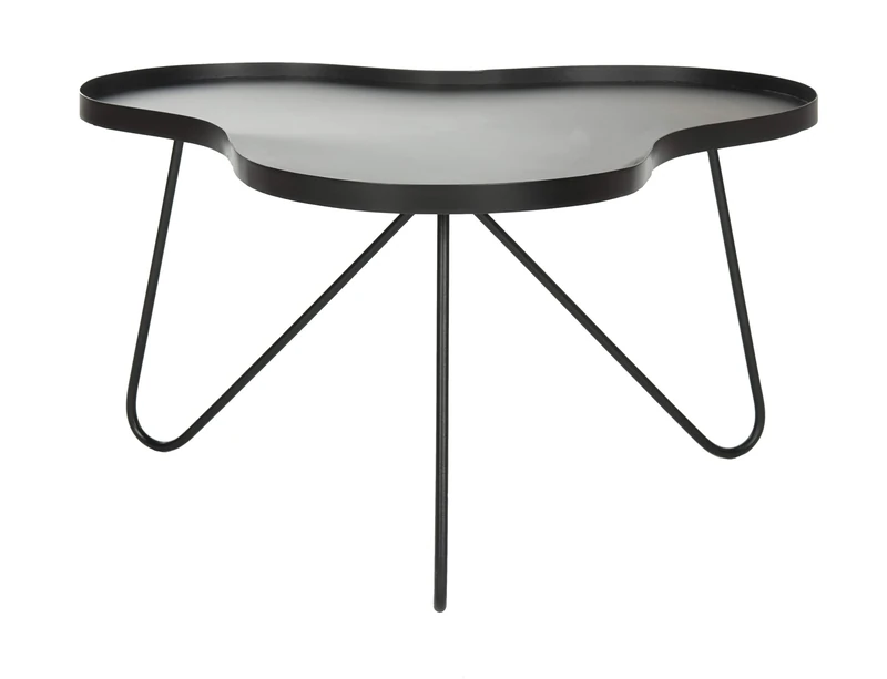 SAFAVIEH Modern Accent Table with Iron Legs, in Black, 71 X 79 X 41.4