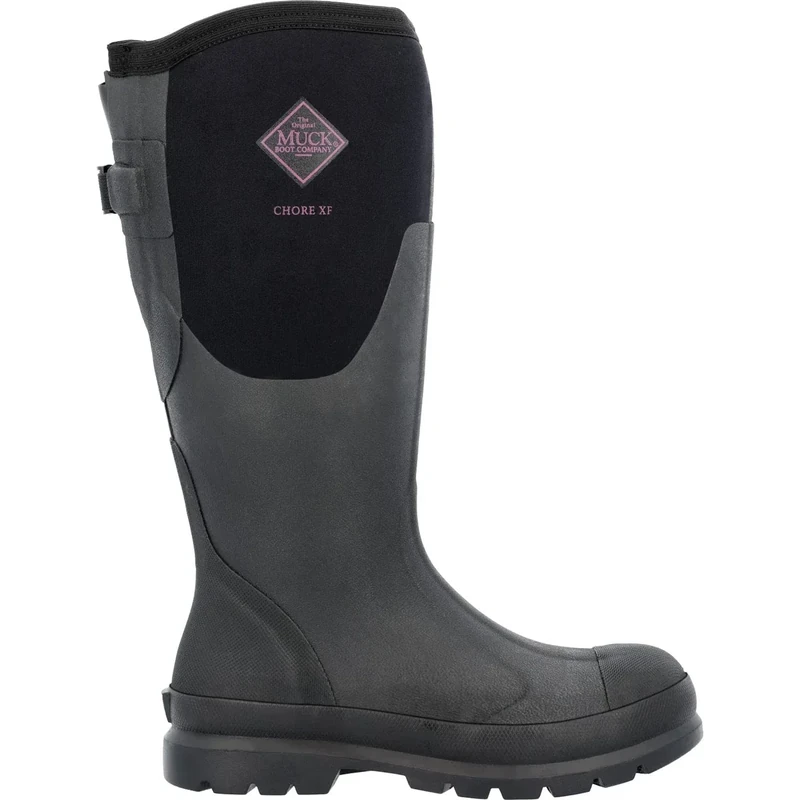 Muck Boots Women's Chore Ladies XF Pull On Waterproof Wellington Boot, Black, 5