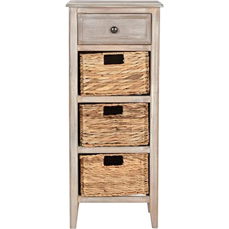 SAFAVIEH Contemporary Wooden , in Vintage White, 30 X 38 X 90.93