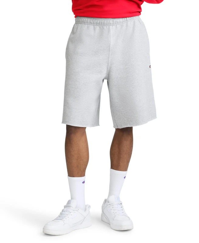 Champion Men's Powerblend Fleece Short, Oxford Gray, M
