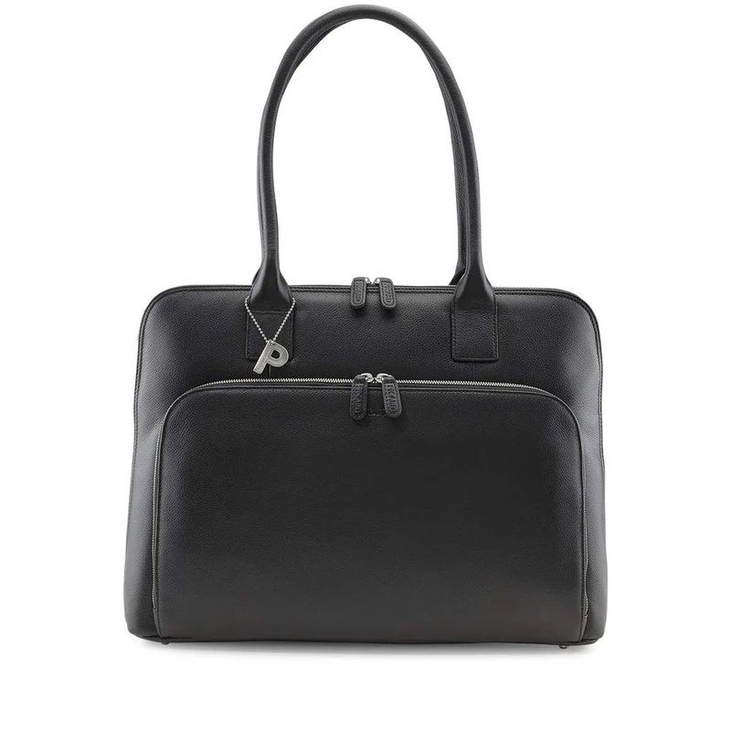 Picard Milano Women's Shopper Made of Cowhide Leather, Large, with Zip, Shopper | Business, Everyday Use, black, standard size, shoulder bag