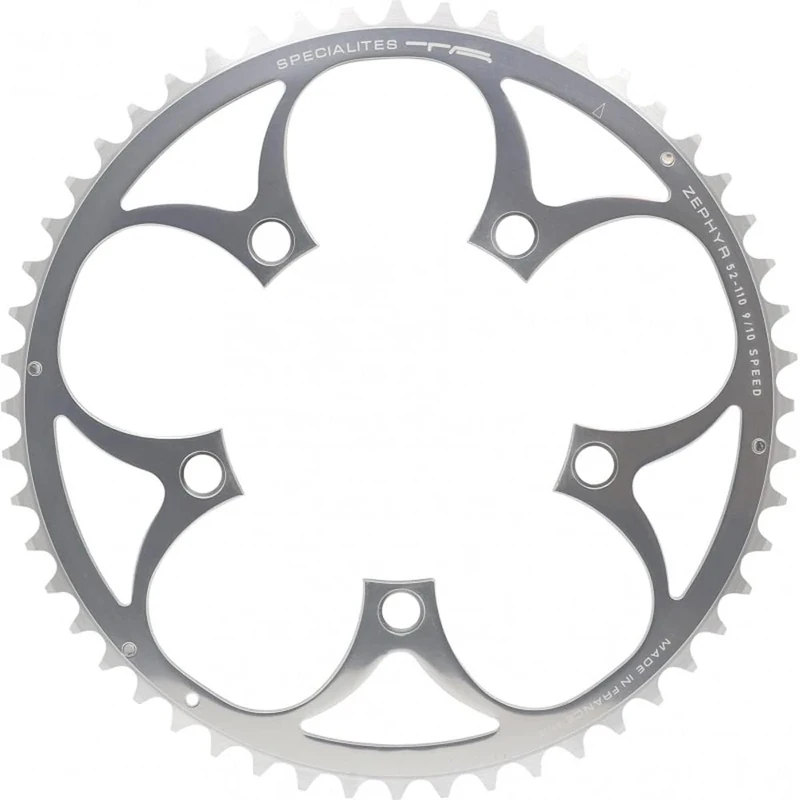 Spécialités TA Zephyr Compact 5-Arm 110pcd 9/10 Speed Chainring, Outer 49t, Silver