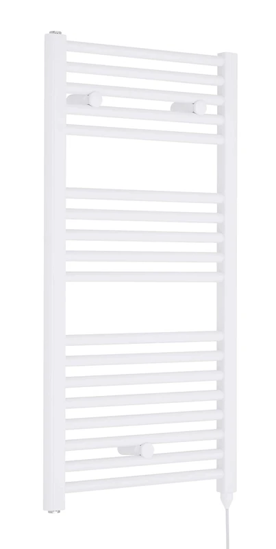 Nuie Radiator MTY157 | Modern Bathroom 500 Watt Heated Electric Ladder Towel Rail, 920mm x 480mm, White