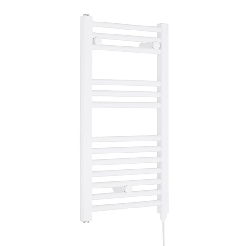 Nuie Radiator MTY156 | Modern Bathroom 300 Watt Heated Electric Ladder Towel Rail, 720mm x 400mm, White