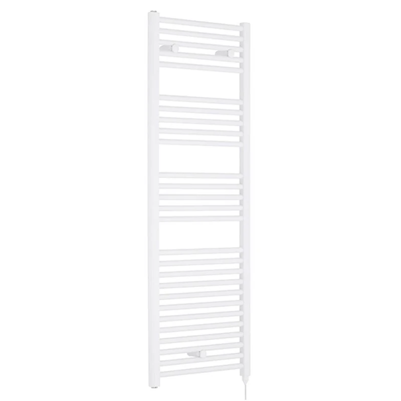 Nuie Radiator MTY158 | Modern Bathroom 750 Watt Heated Electric Ladder Towel Rail, 1375mm x 480mm, White