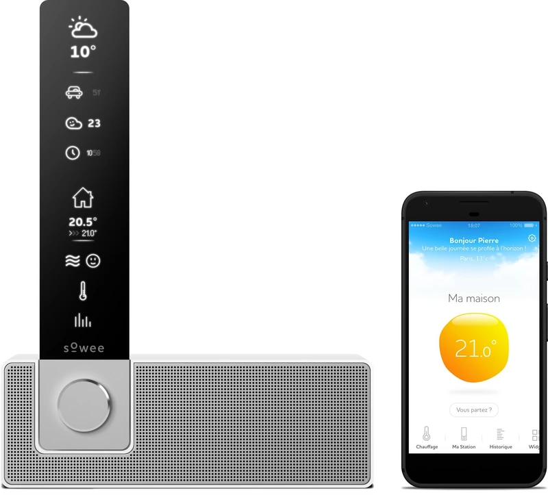 Sowee Connected Thermostat, Grey