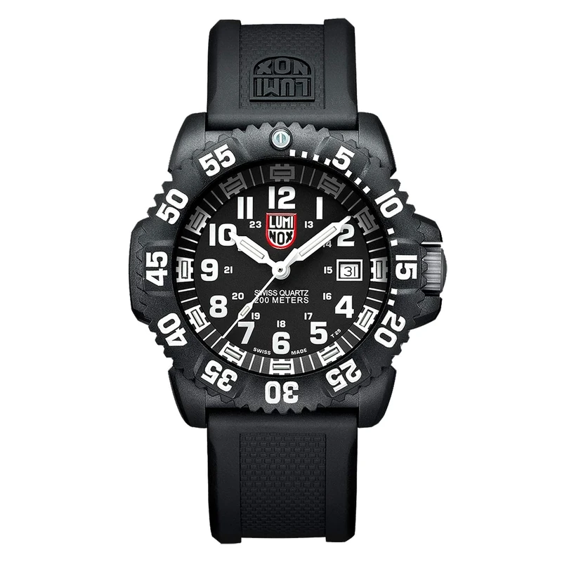 Luminox Navy Seal XS.3581.EY Mens Watch 45mm - Military Dive Watch in Black Date Function Chronograph 200m Water Resistant