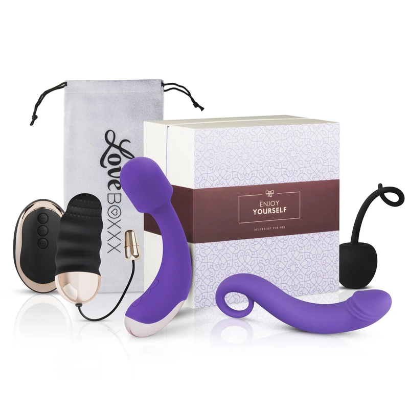 LOVEBOXXX Solo Box Sex Toy for Women, Pink, Transparent, One Size