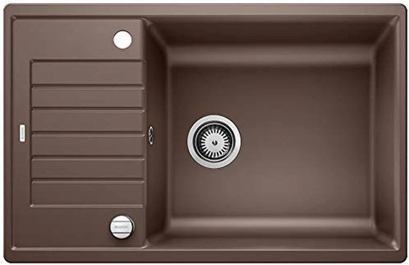 BLANCO ZIA XL 6 S Compact | SILGRANIT granite sink in café | Installation type: inset installation from above | Reversible | For 60 cm wide base cabinets | Large bowl | Easy to clean | [78x50x20.2 cm]