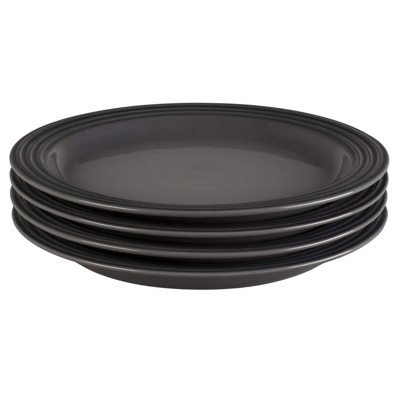 Le Creuset Stoneware Set of 4 Dinner Plates, 10.5" each, Oyster