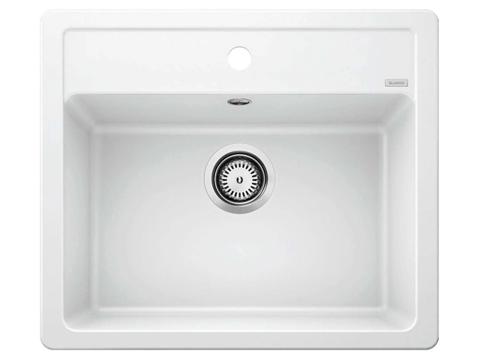 BLANCO Legra 6 – Rectangular Granite Kitchen Sink for 60 cm Wide Base Units – Made of SILGRANIT – Without Draining Board – White – 523334