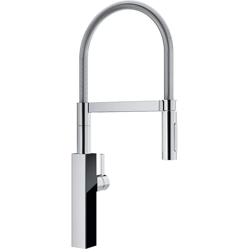 Franke Black Glass Kitchen Sink tap with moovable spout Crystal Semi-Pro-Chrome 115.0474.627