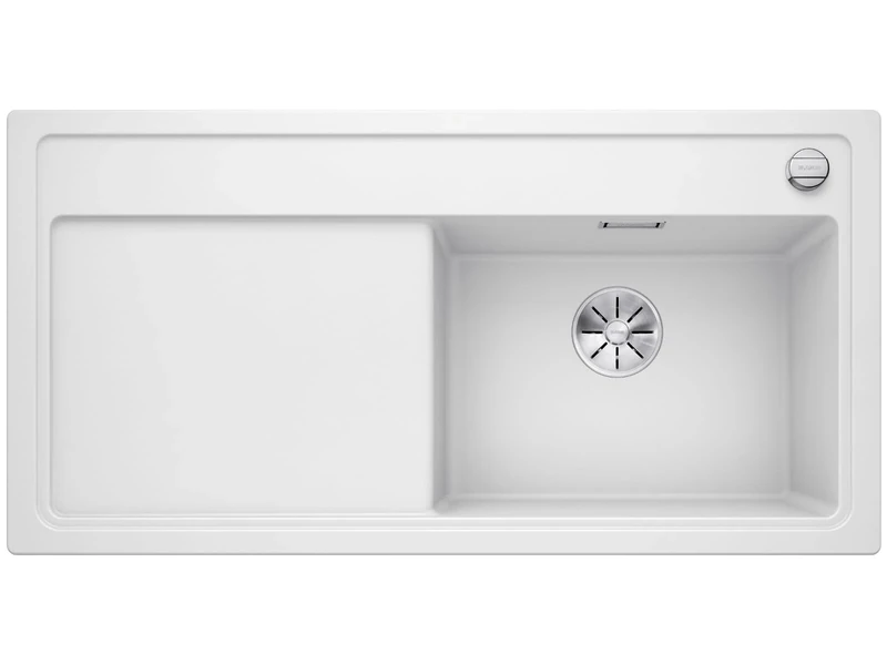 BLANCO ZENAR XL 6 S | SILGRANIT sink in white | Installation type: inset installation from above | Main bowl on the right | For 60 cm wide base cabinets | Large bowl | Easy to clean | [100x51x20.2 cm]