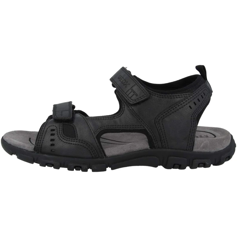 Geox Mens Uomo Strada Sandals, Black, 12 UK