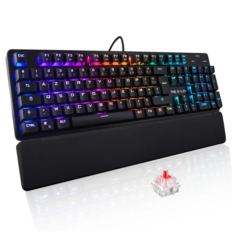 THE G-LAB Keyz Rubidium Mechanical Gaming Keyboard AZERTY
