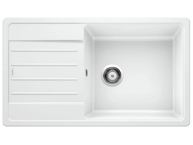 BLANCO Legra XL 6 S | SILGRANIT Granite Sink in White | Installation Type: Inset Installation from Above | Reversible | for 60 cm Wide Base cabinets | Large Bowl | Easy-Care Surface | [86x50x20.2 cm] - Image 1