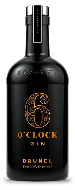 6 O'clock Gin - Brunel Gin - Full Bodied Flavoured Gin, Spicy & Aromatic (70cl)