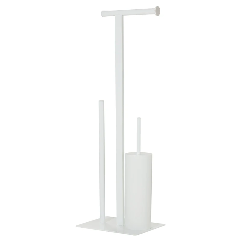 Sealskin Square Toilet Butler, Stainless Steel, White, 27.5 x 73.5 x 19.8 cm