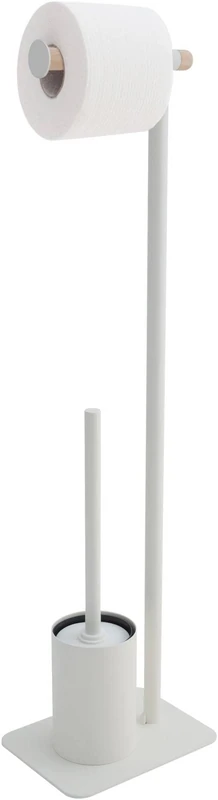 Sealskin Brix Toilet Butler, Metal, Wood, White, 15 x 71.5 x 20 cm