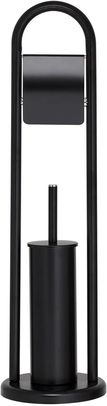 Sealskin Acero Toilet Butler, Metal, Black, 19 x 70.5 x 19 cm