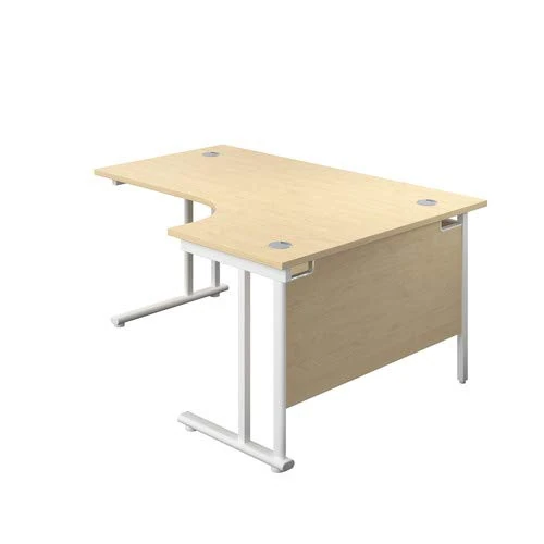 TC Office OHD0013WHMA 160 cm Hippo Heavy Duty Right Corner Crescent Cantilever Desk - Maple