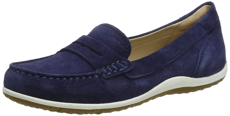 Geox Women's D Vega Moc A Mocassins, Blue (Blue C4000), 2.5 UK