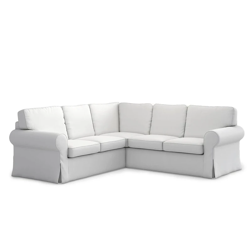 TLYESD Ektorp Sectional Sofa Cover Replacement for IKEA Ektorp Couch Cover, Ektorp Corner Slipcover,Ektorp 2 x 2 Sofa Cover White,Doesn't Fit Uppland Sofa (Cool White)