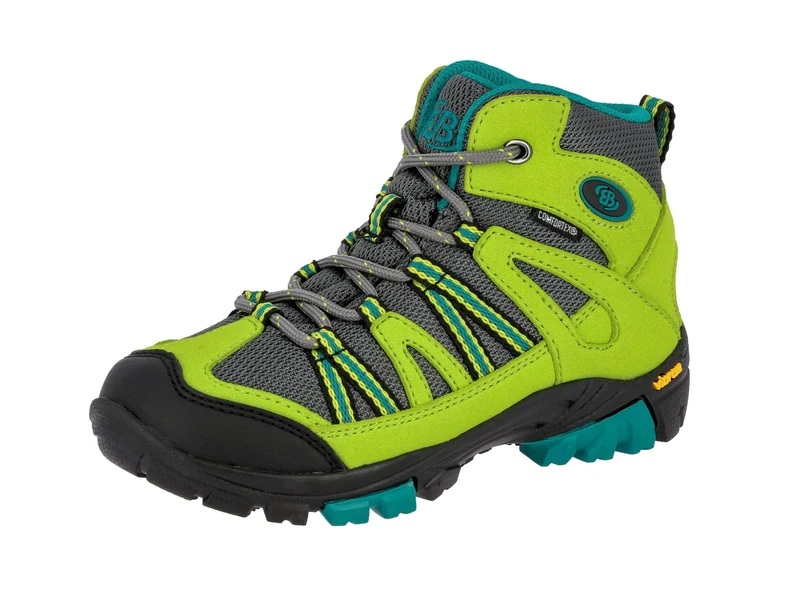 Bruetting Kids' Ohio High Rise Hiking Shoes (Lemon/Grau/Blue 6 UK