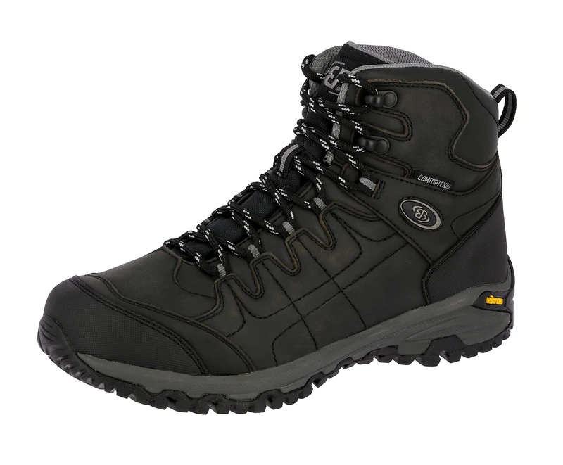 Brütting Unisex Blackburn High Rise Hiking Boots, Black Black Gray Black Gray, 9.5 UK