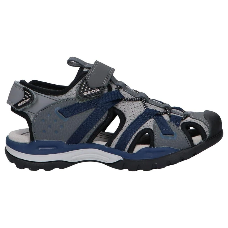 Geox Boy's J920RB0CE14C0739 J Borealis Boy B Fisherman Sandal, DK GREY/NAVY, 11 UK