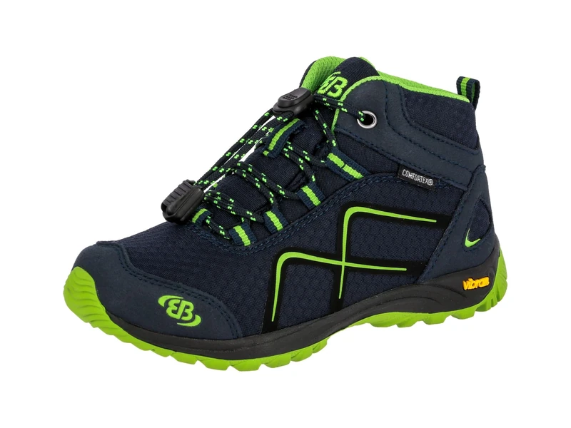 Brütting Unisex Kids Guide High Rise Hiking Boots, Blue Marine Lemon Marine Lemon, 9 UK