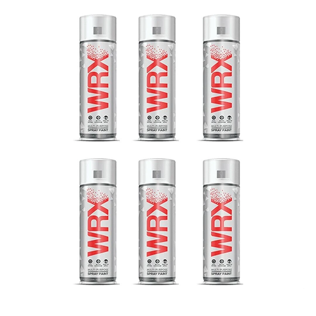 WRX 6 X Spray Paint 400 ml - Anthracite Grey 7016 - Ral 7016 Multi-Purpose, Ozone Friendly