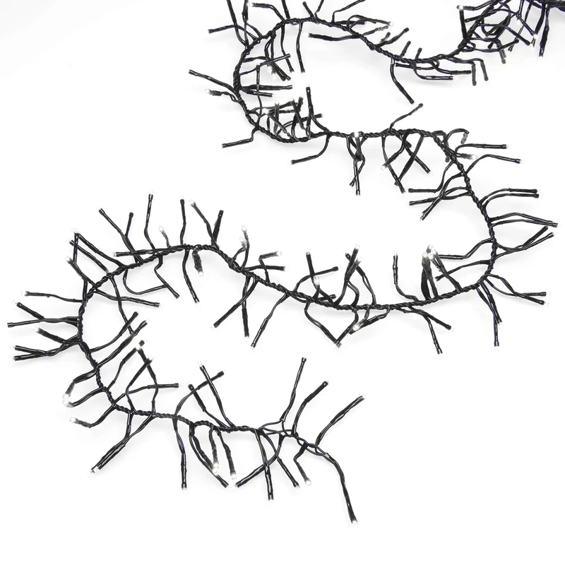 Konstsmide 3863-200 Micro Led Cluster Light Set / Outdoor And Indoor (Ip44) / 36V Transformer / With 8 Functions, Control Unit With Memory Function / 960 Ice White Diodes / Black Cable