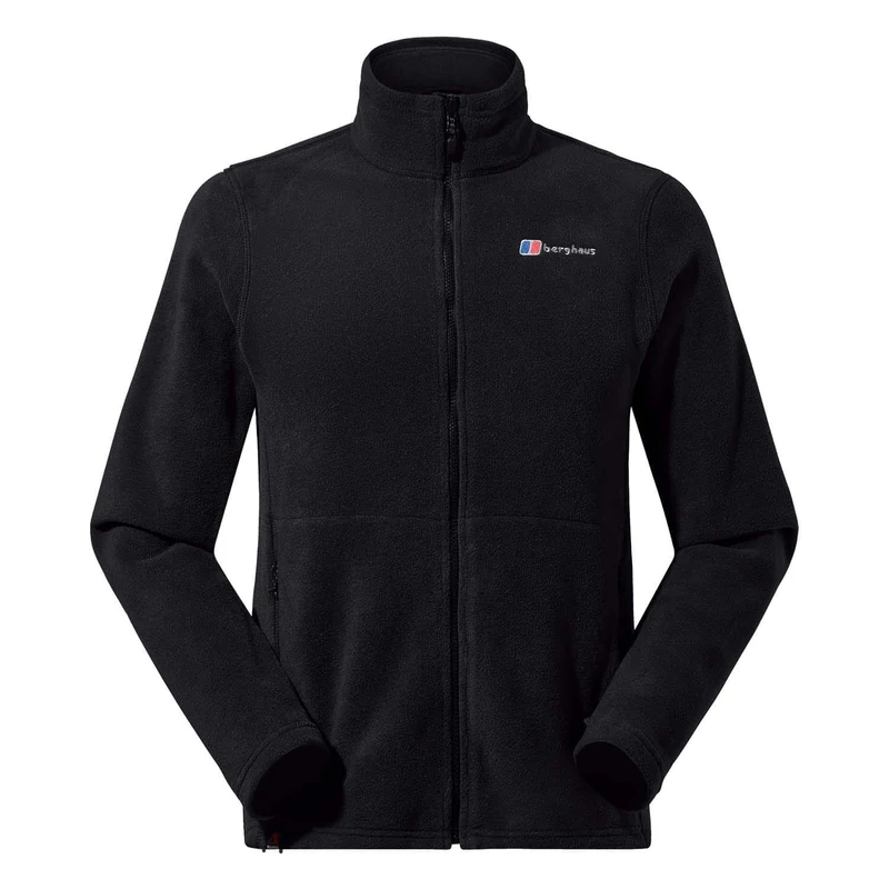 Berghaus Men's Prism Polartec Interactive Fleece Jacket | Added Warmth | Smart Fit | Durable Design Fleece Full Zip, Black/Black, XXL