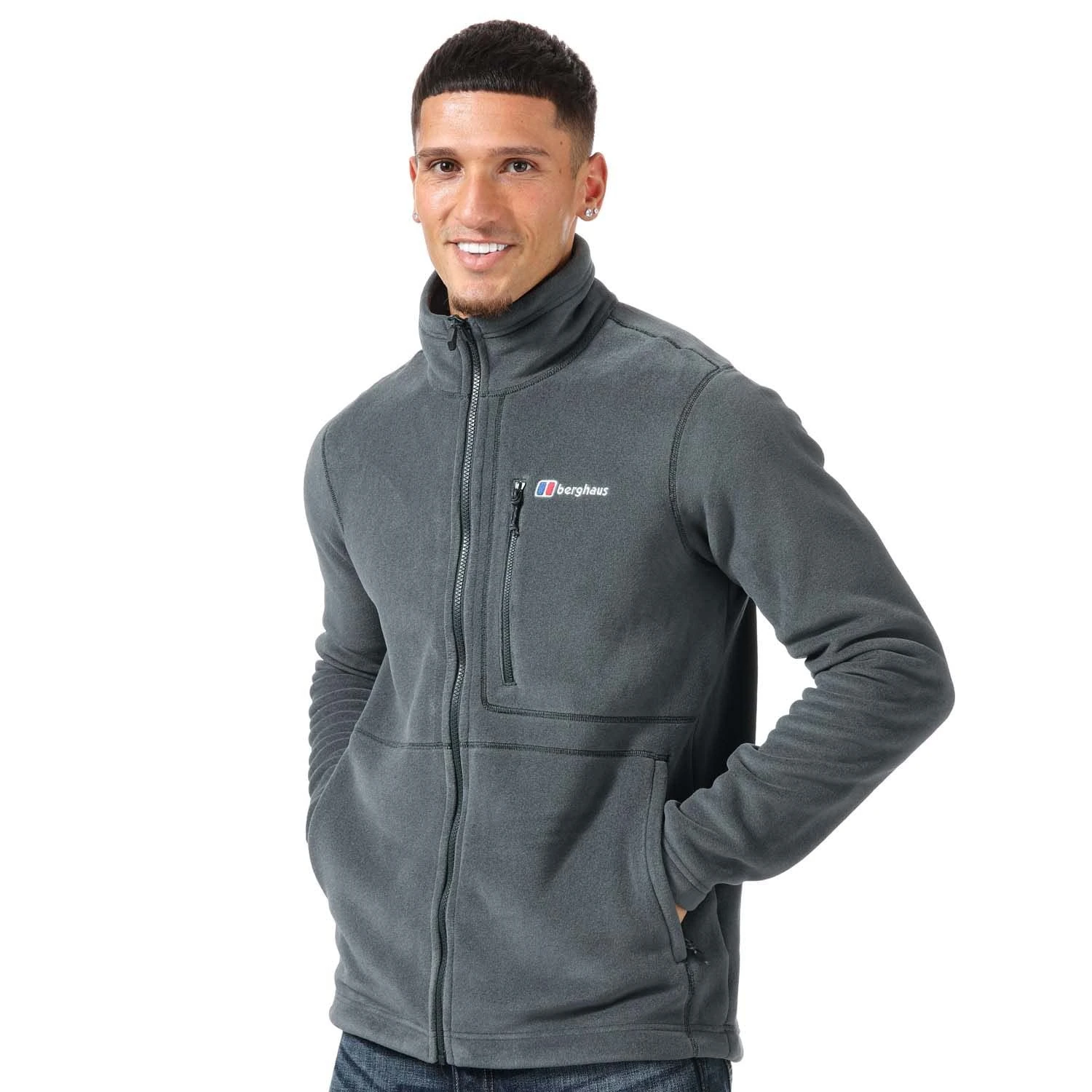 Berghaus Men's Activity Polartec Thermal Pro Interactive Fleece Jacket | Extra Warmth | Soft Feel, Dark Grey, M
