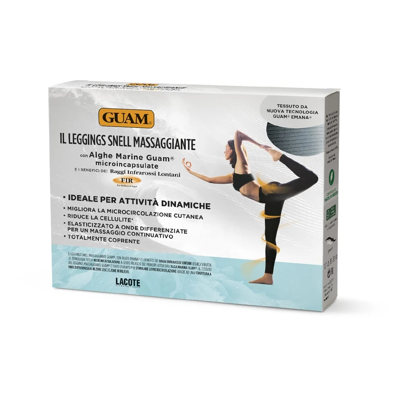 Guam All Algae Massage Leggings Size L - XL - 200 g Black